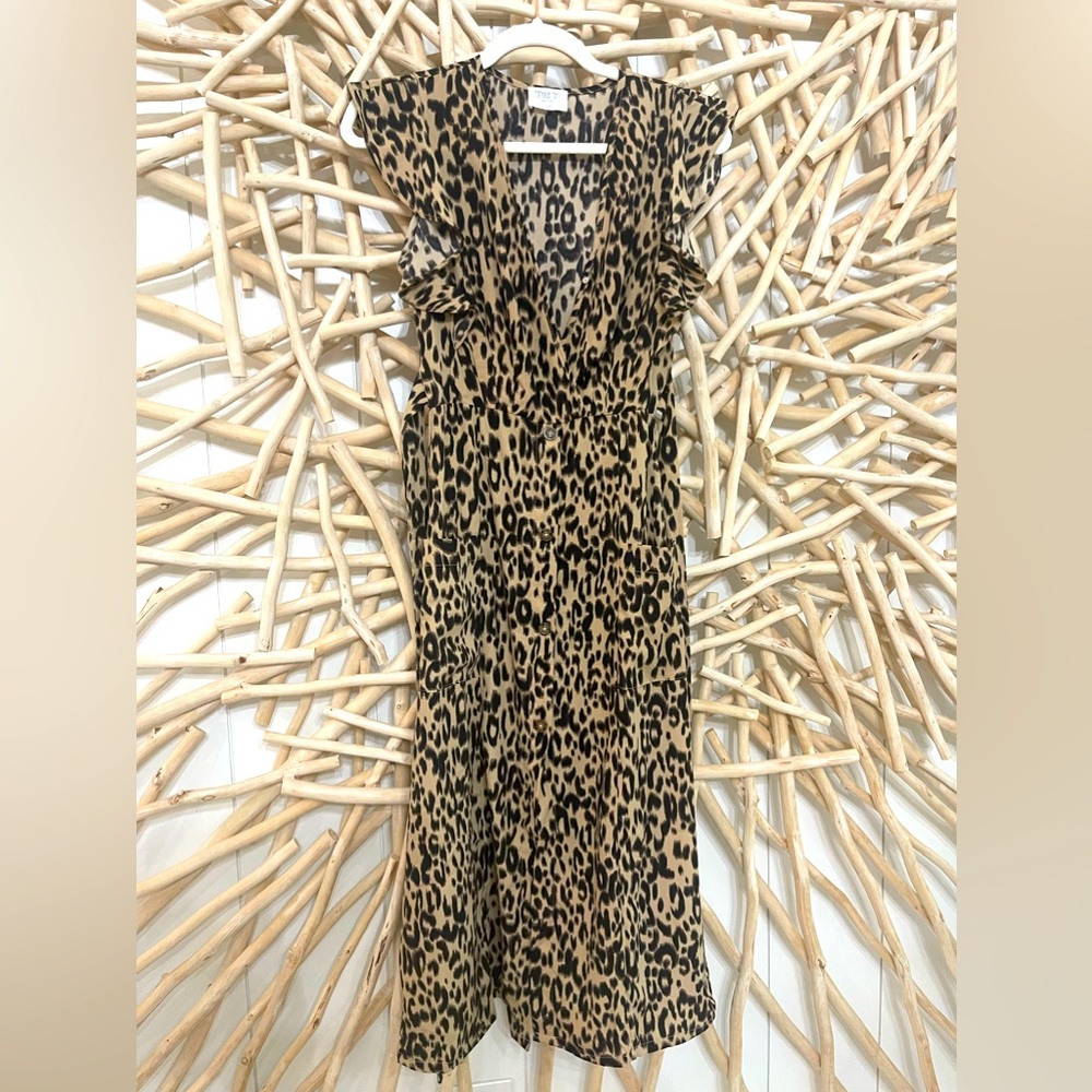 Like New Leopard Print Maxi/Midi Dress